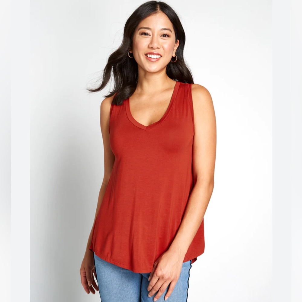 Modcloth Endless Possibilities Tank Swing Top Tunic Red 2X